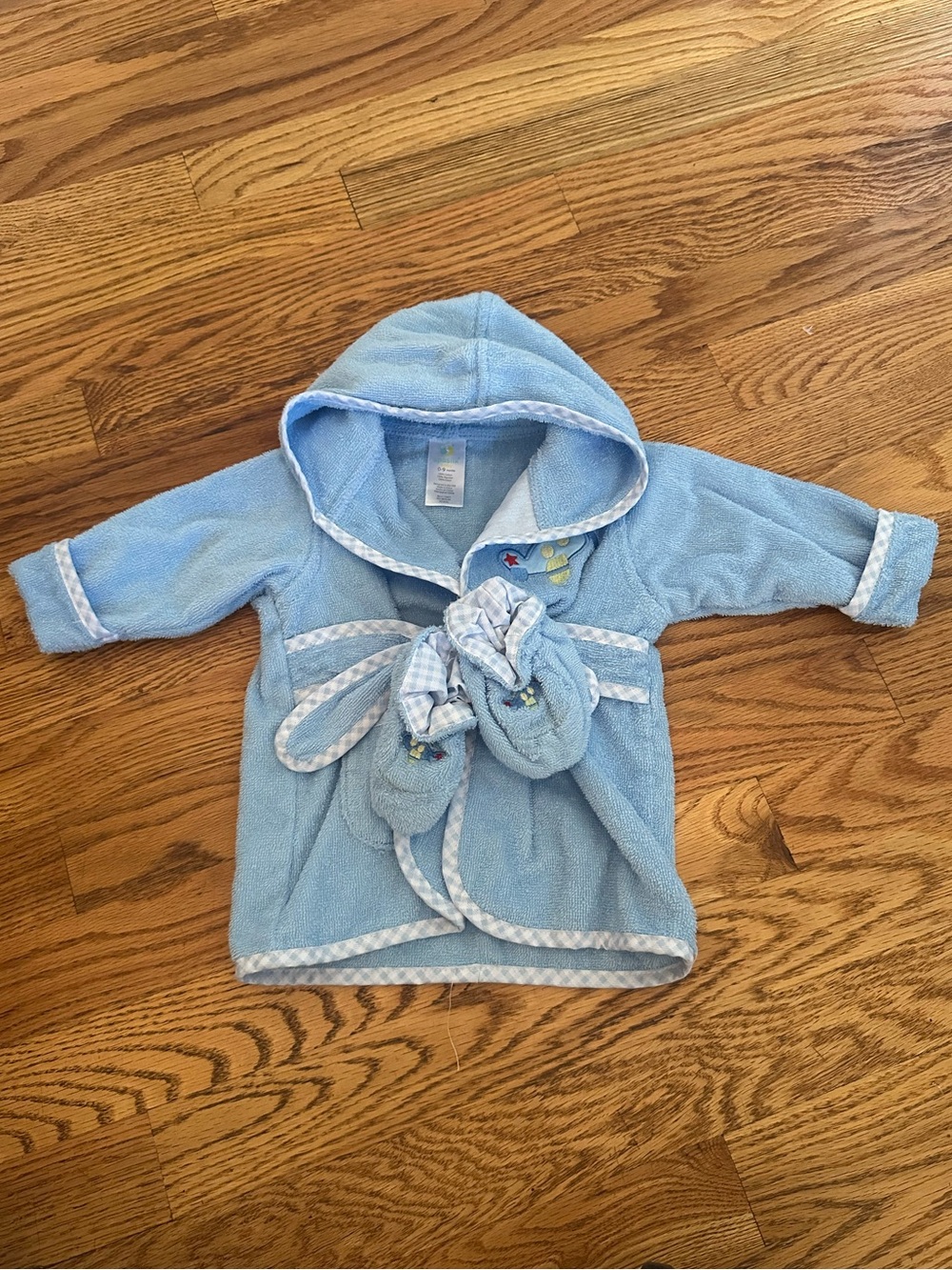 Baby Boy Bath Robe and Slippers